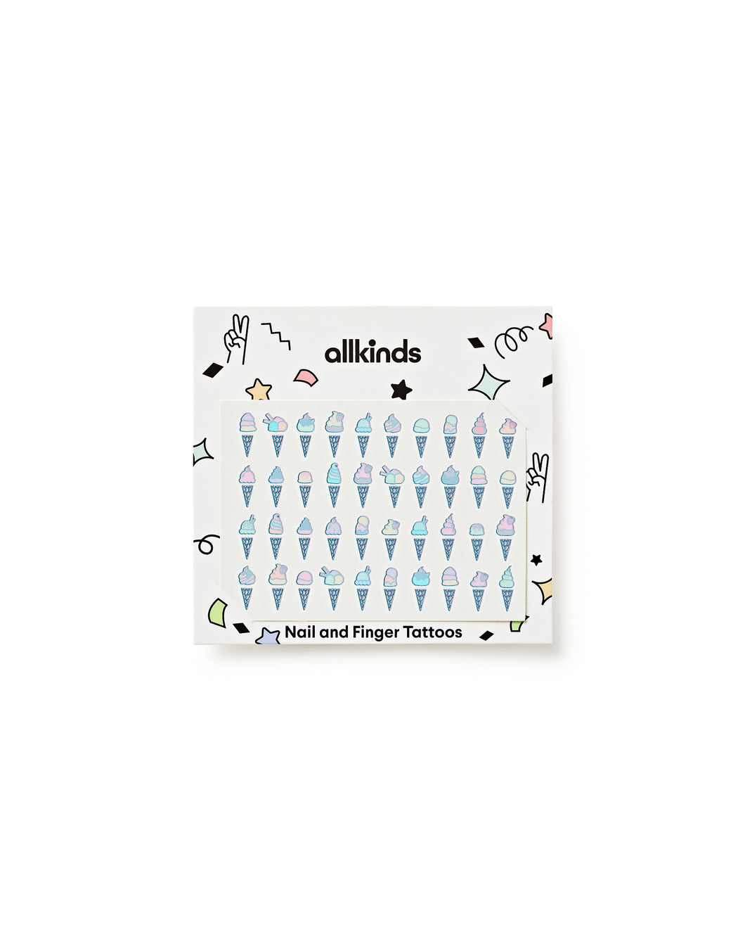 Ice-Cream Nail & Finger Tattoos